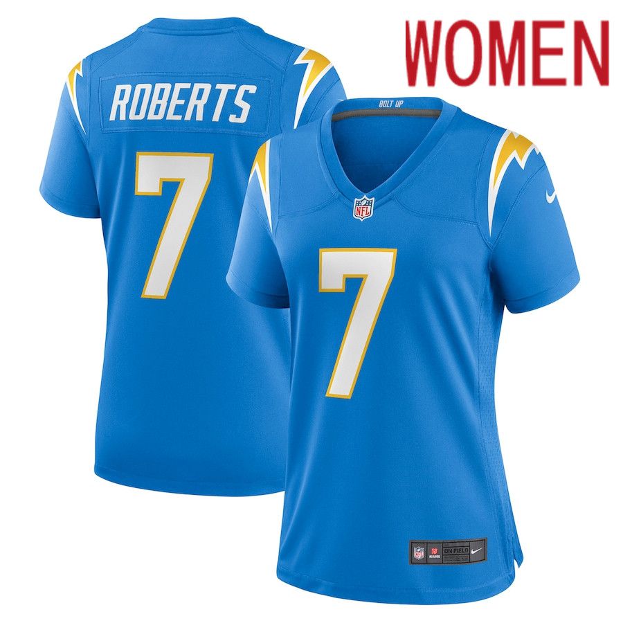 Women Los Angeles Chargers 7 Andre Roberts Nike Powder Blue Game NFL Jersey